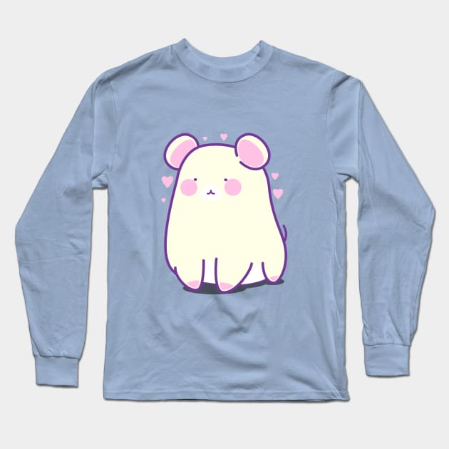 Cute Mouse Design Long Sleeve T-Shirt by BrightLightArts